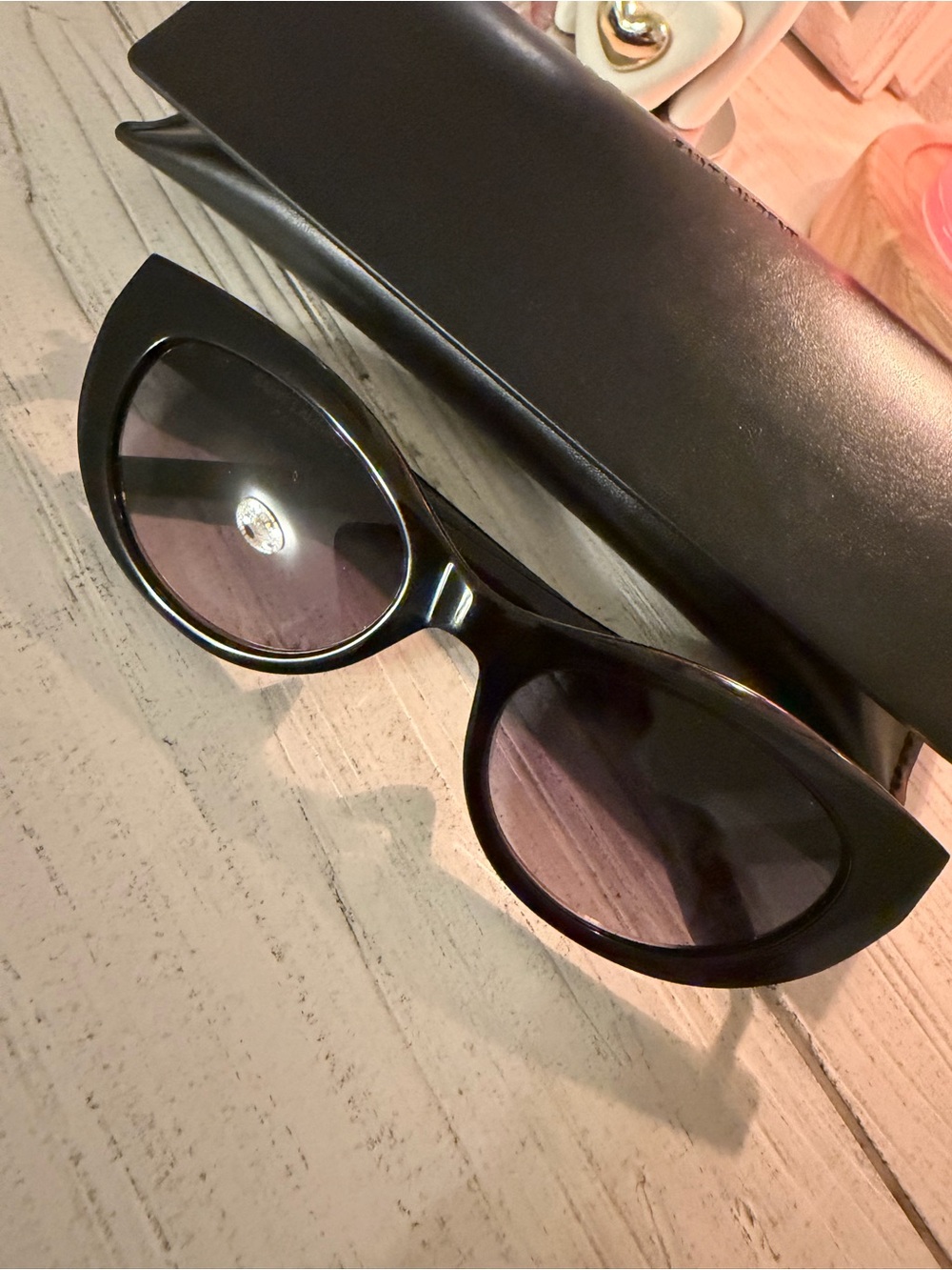 Yves Saint Laurent Black Cat-Eye Sunglasses